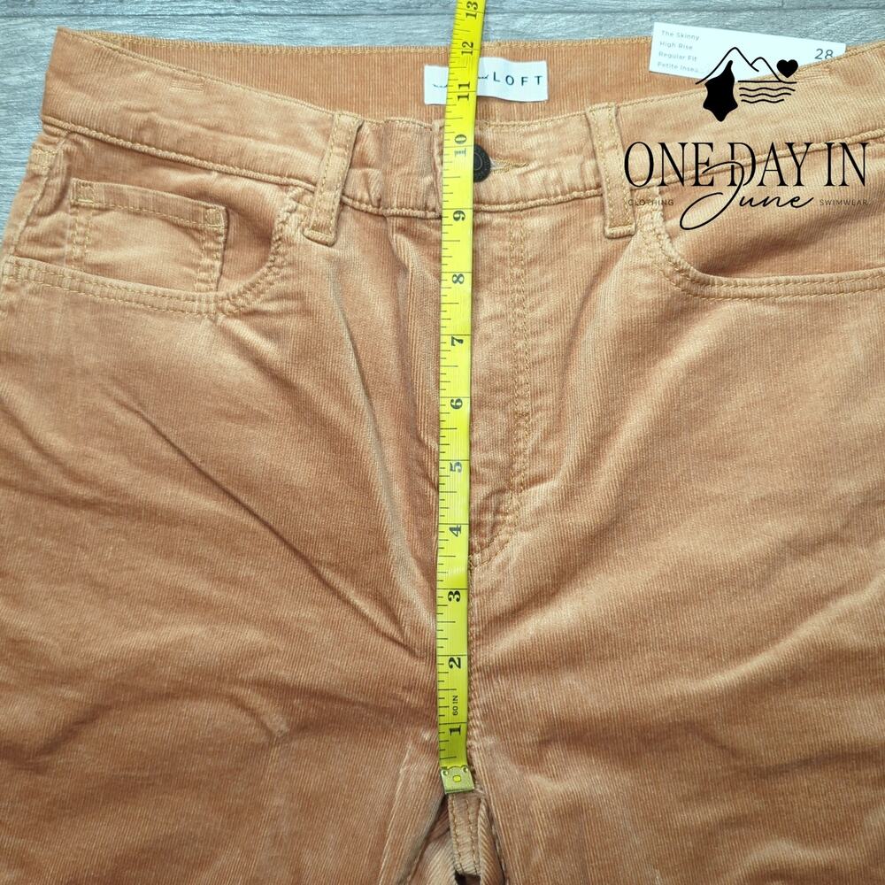 Loft Petite High Rise Skinny Corduroy Pants Size 28 (6) - Picture 4 of 6